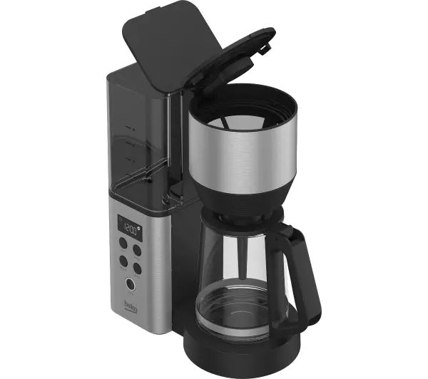 Overflow coffee maker Beko CFM7355I 1000W 1,6L Glass jug Dominant color silver/gray
