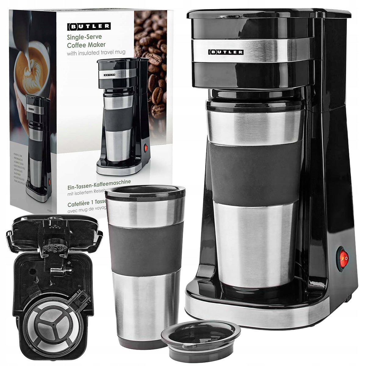 Overflow coffee maker Butler 750W 0,4 l THERMAL MUG filter