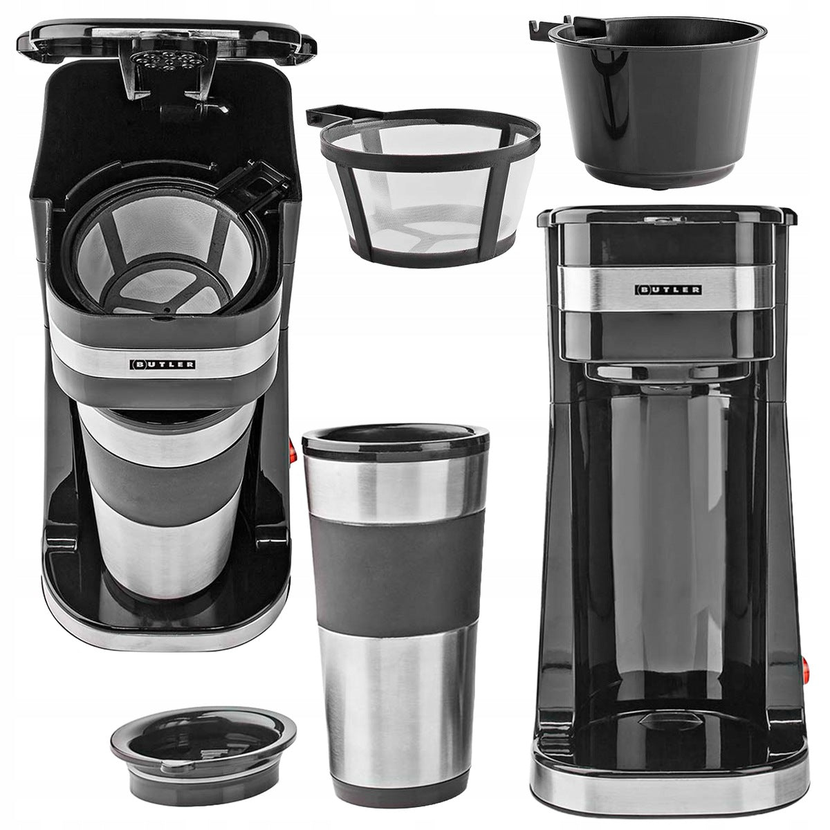 Overflow coffee maker Butler 750W 0,4L thermal mug nylon filter