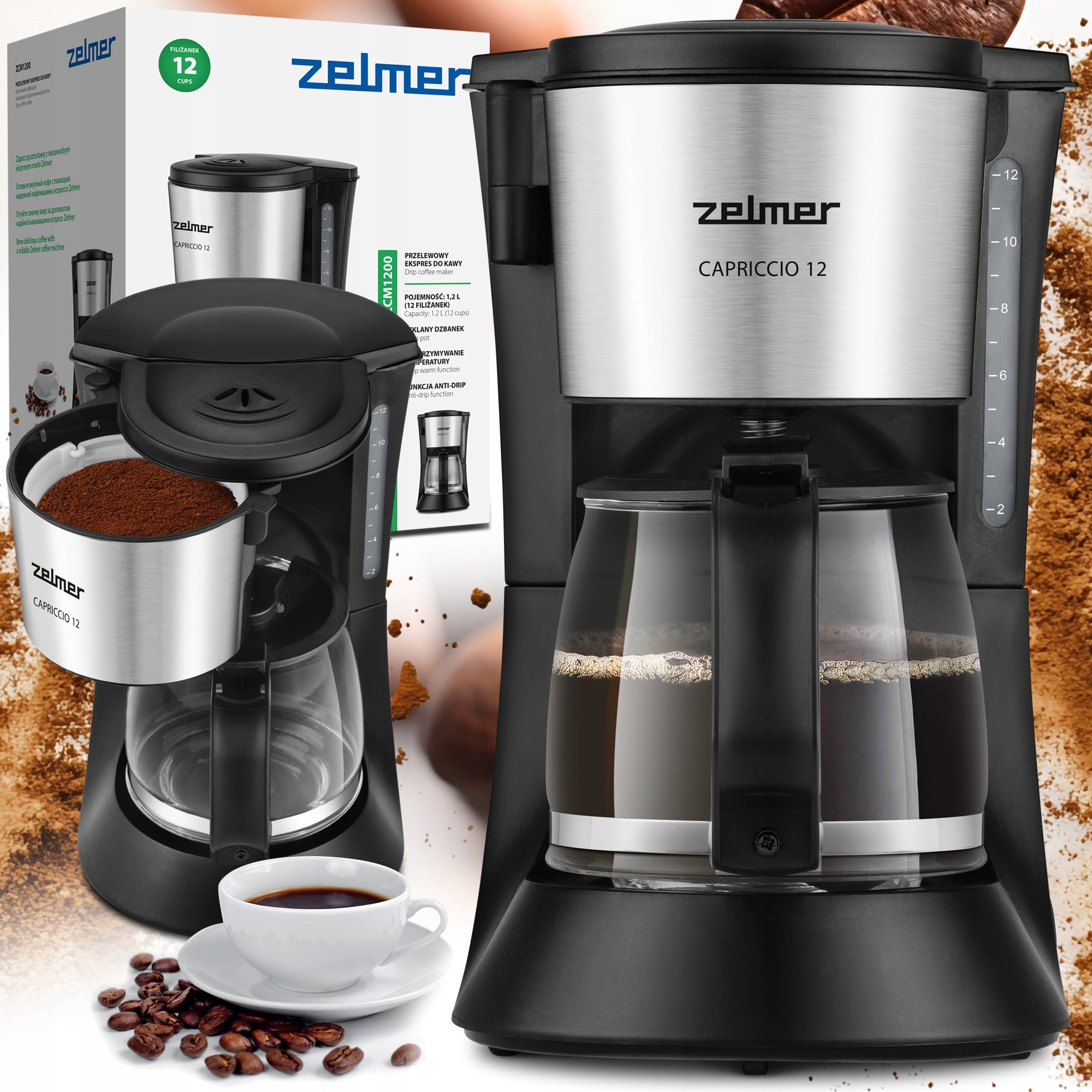 Overflow coffee maker Zelmer ZCM 1200 ZCM1200 680W 1,2l