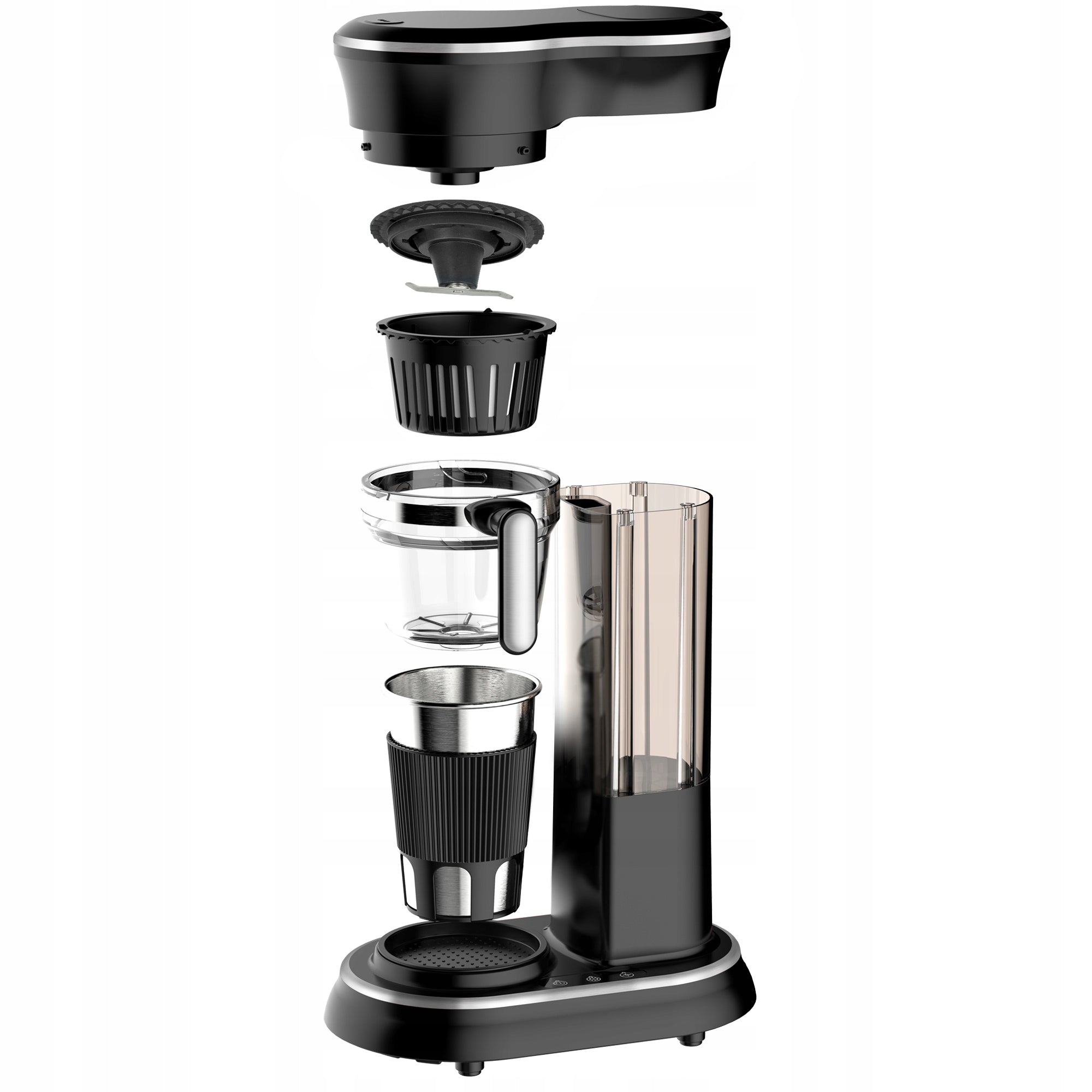 Overflow coffee maker with coffee grinder 450 ml reusable filter 600W cup Packaging status original