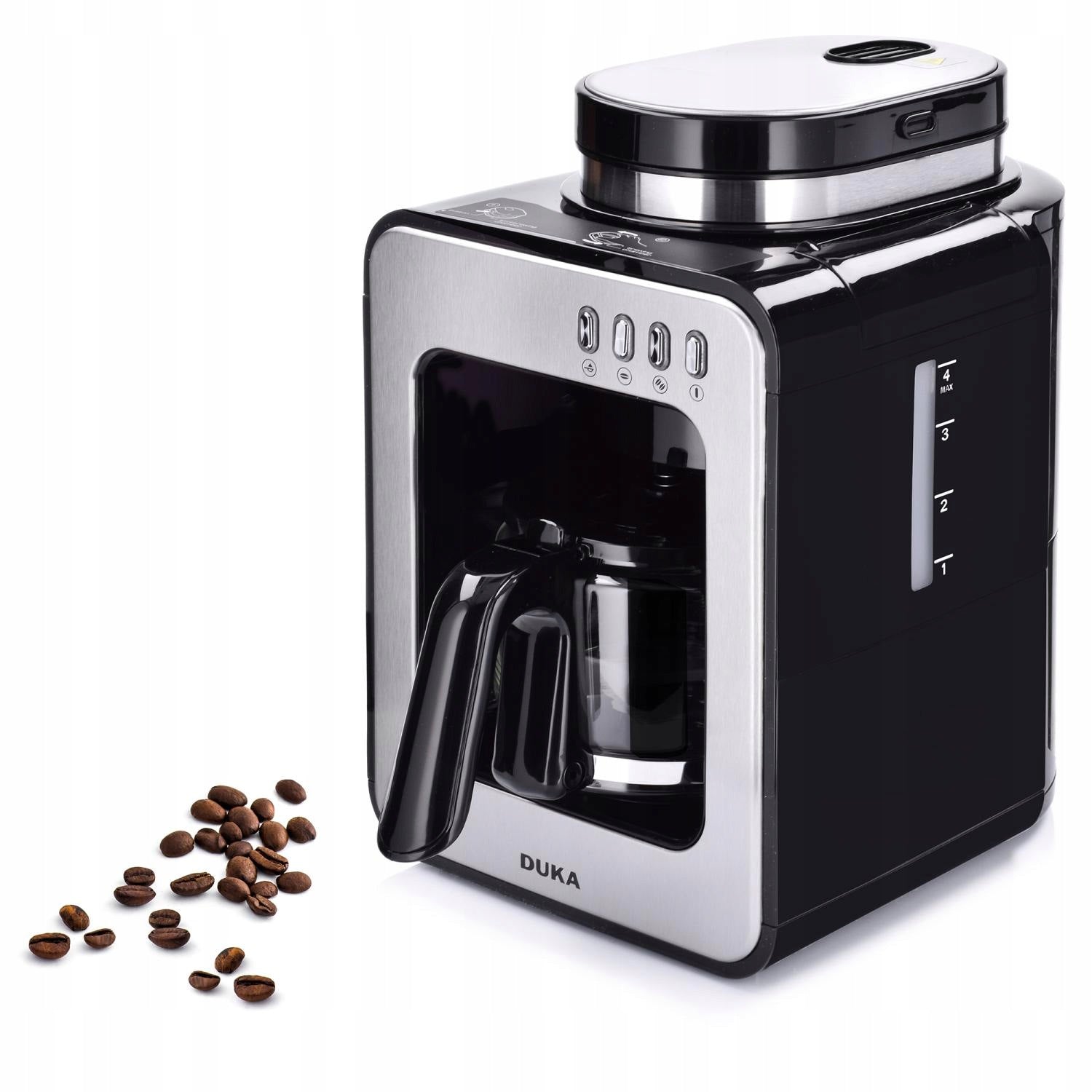 Overflow coffee maker with grinder BOJE black DUKA