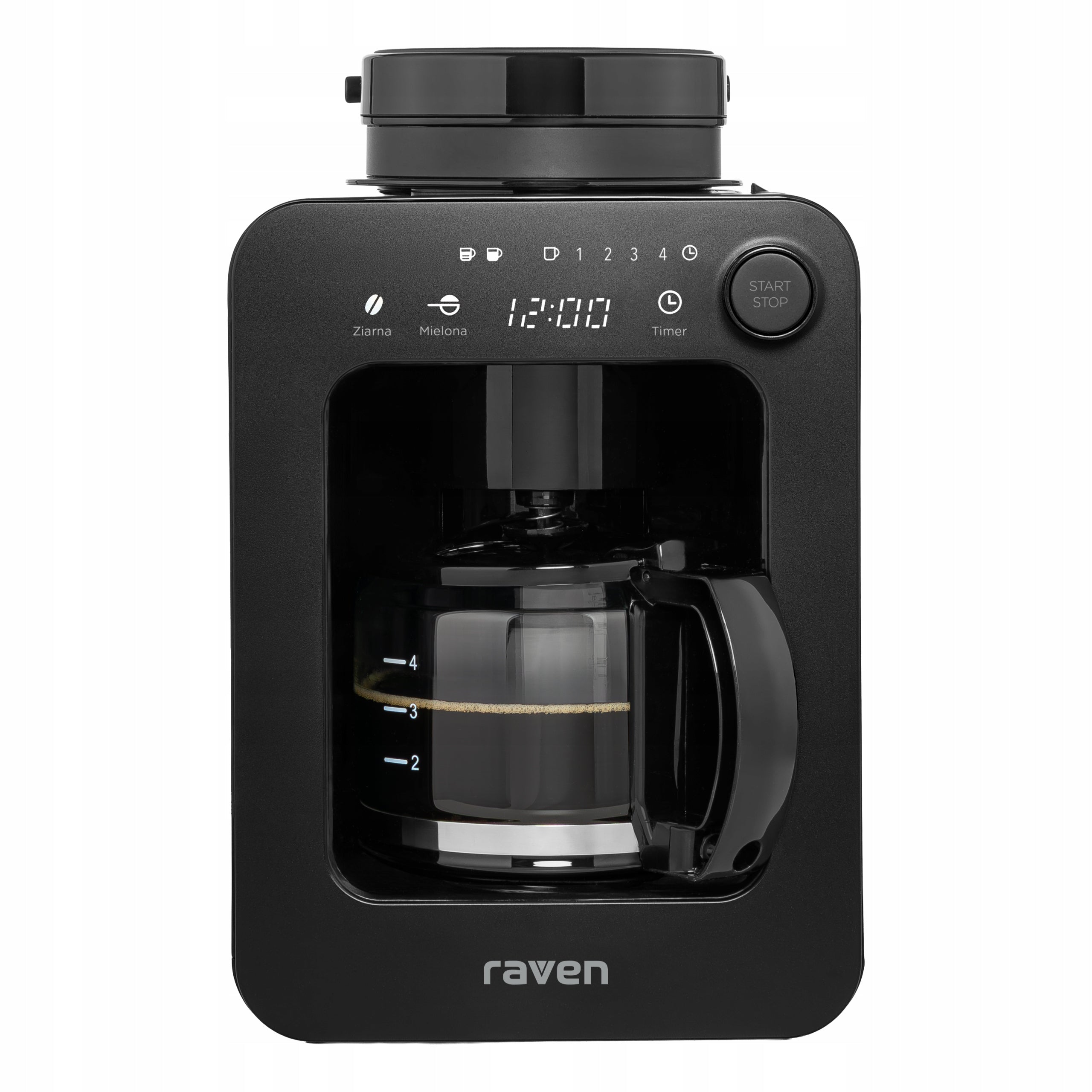Overflow coffee maker with jug Raven EEP004 600W Compact with grinder