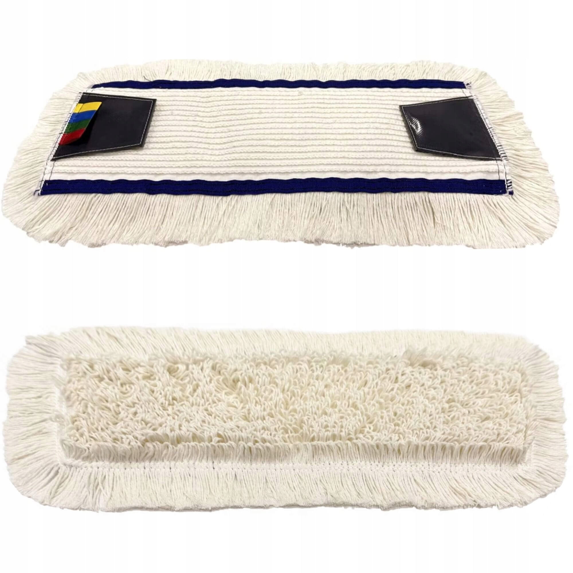 Overlay Mop Flat Cotton Trapezoidal Clip White 40cm HS411T
