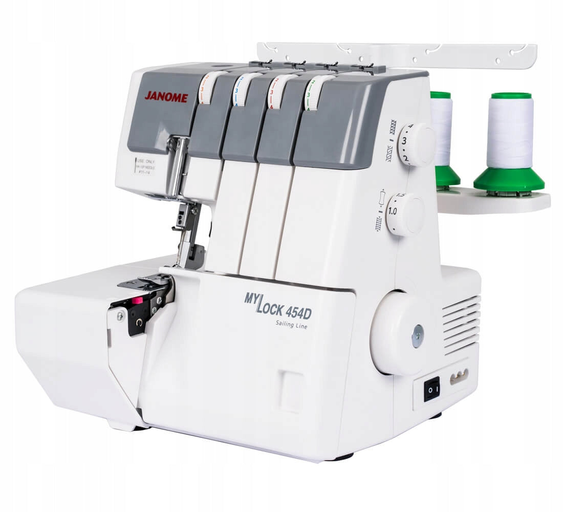 Overlock sewing machine Janome 454D, 7 stitches, 3/4-thread + Freebies Brand Janome