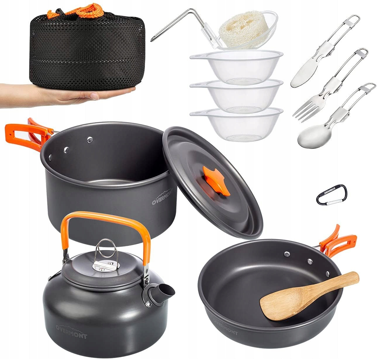 Overmont hiking set pot kettle pan Manufacturer code RO-Potset-DS-300