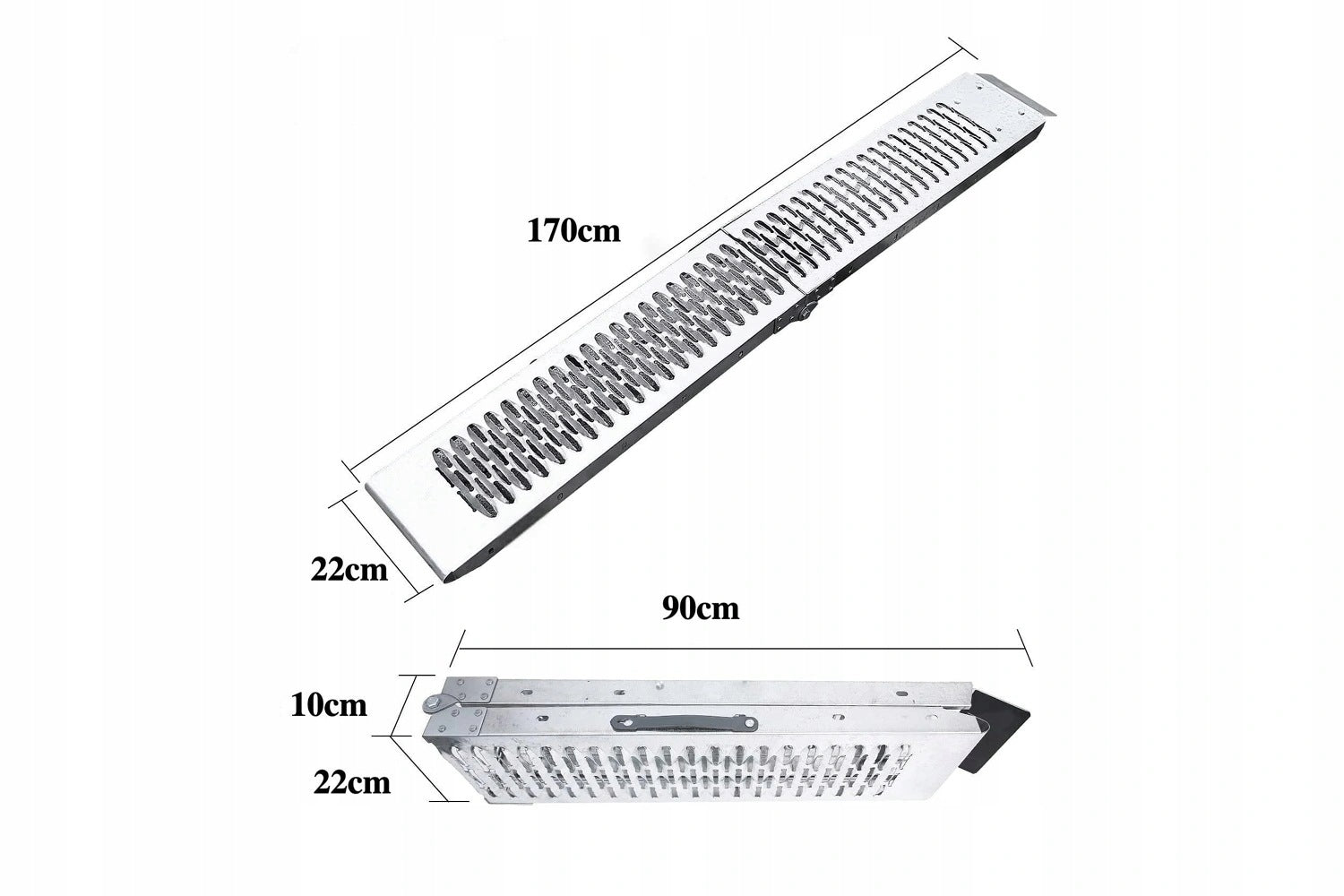 Overrun folding UNITRAILER steel loading ramp for trailer 170 cm Manufacturer code 16159