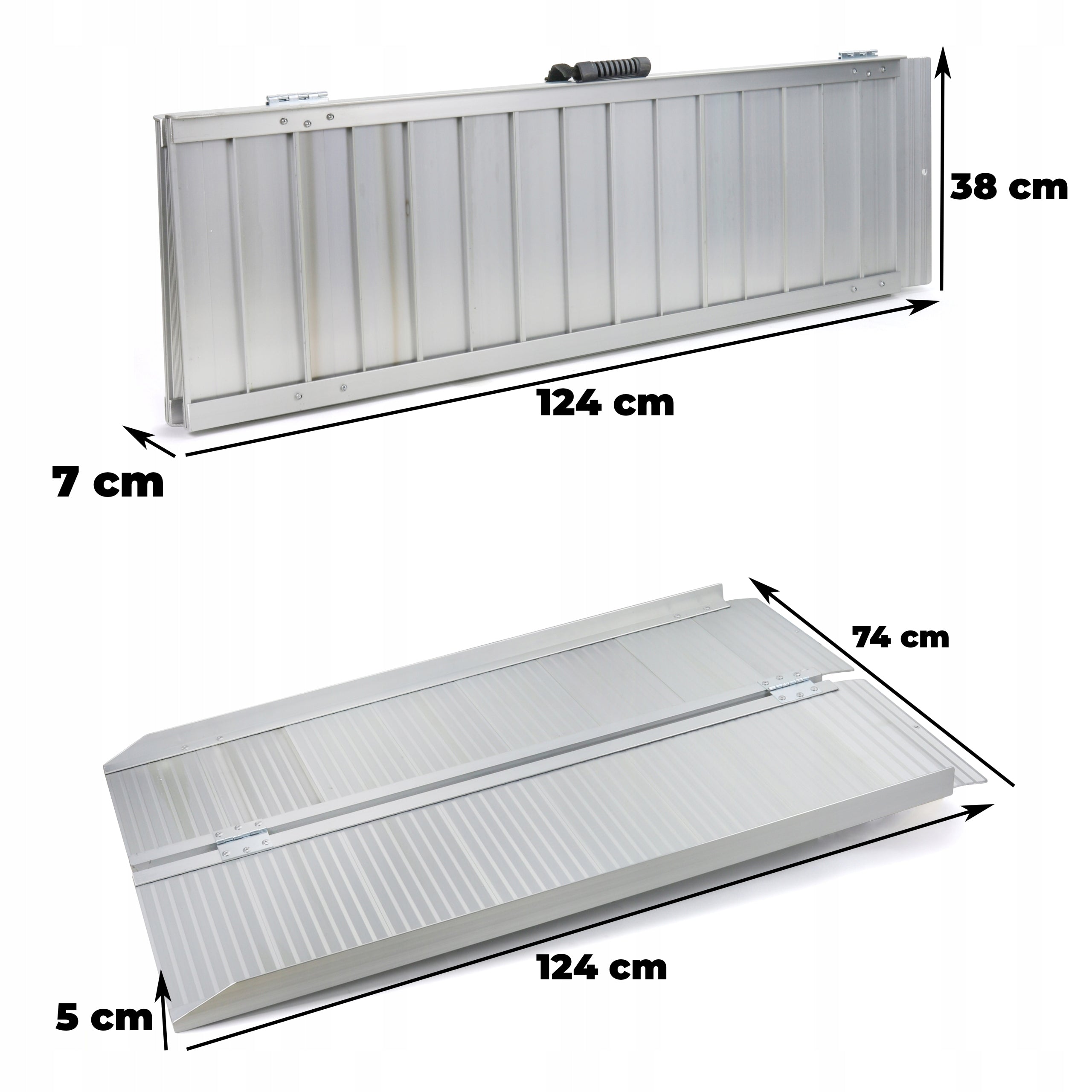 Overrun ramp aluminium driveway 124cm LOAD CAPACITY up to 270kg ramp weight 12kg Brand Barracuda