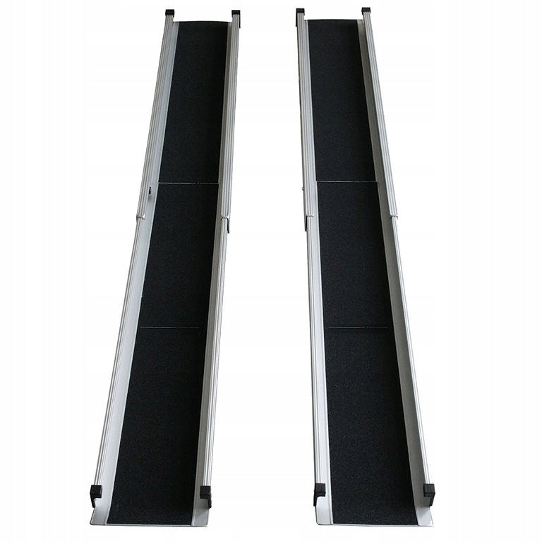 Overrun telescopic ramp for wheelchairs 2-piece up to 180kg
