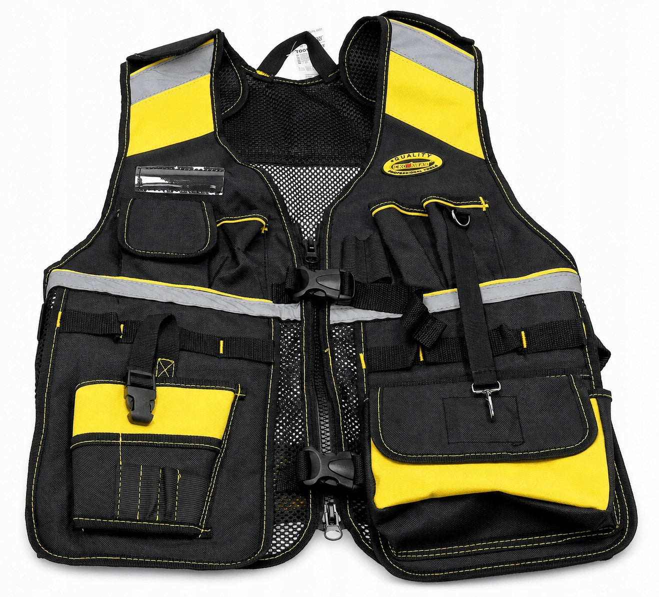 Oxford Reflective Work Tool Vest with Pockets Yellow-Black Kind other