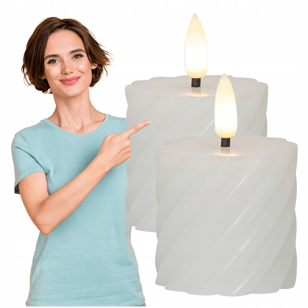 LED-Kerze Flamme Swirl 2 Stk. 