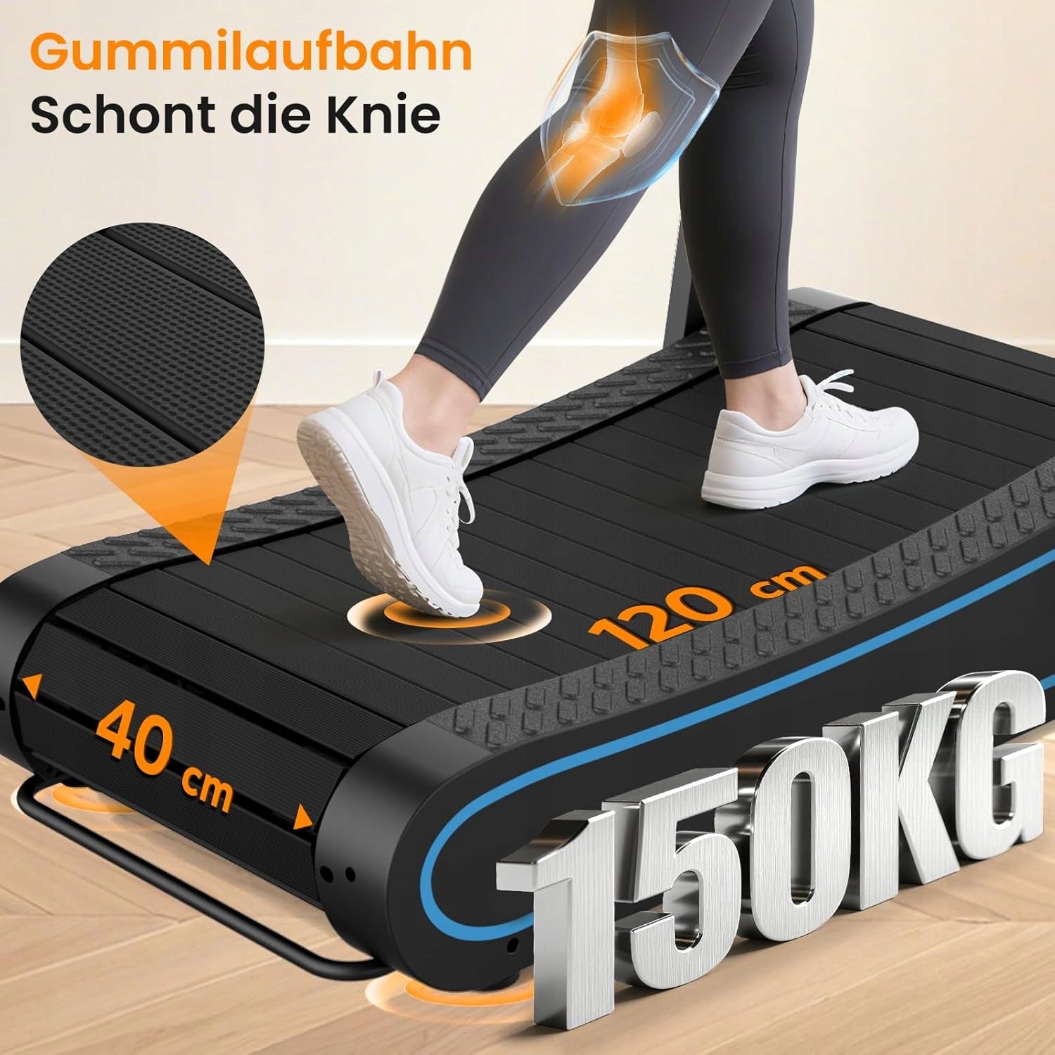 P/40 HXD-ERGO Treadmill without Drive Folding Treadmill with Running App Maximum user weight 150 kg