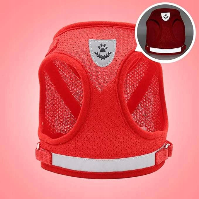P/54 Cat Dog Harness with Reflective Lanyard Adjustable Red XL Packaging status original