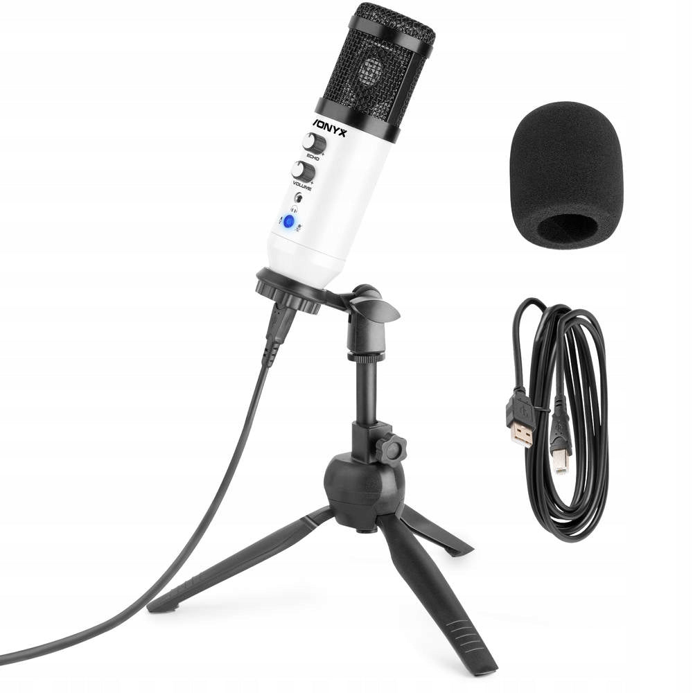 P&P Studio USB Microphone with Vonyx Tripod Batteries included no