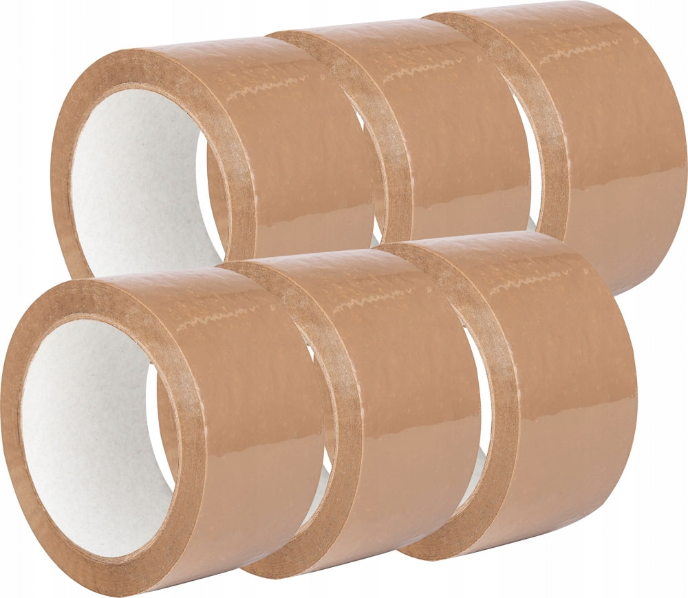 PACKAGING TAPE BROWN ACRYLIC 48mmx100m x 6