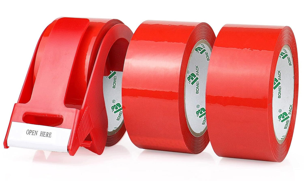 PACKING ADHESIVE TAPE 3 ROLLS 48MM X 66M RED