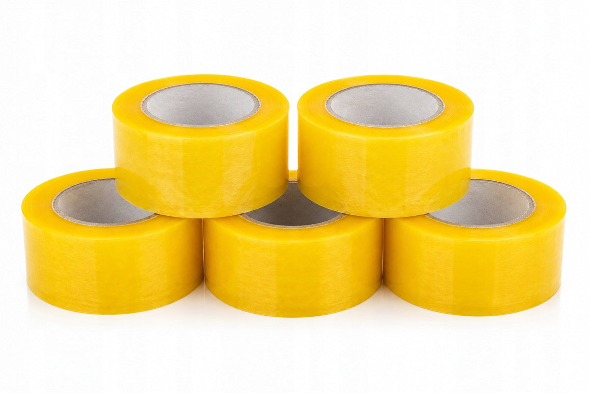 PACKING ADHESIVE TAPE STRONG COLORLESS SELF ADHESIVE TRANSPARENT 100m 5pcs