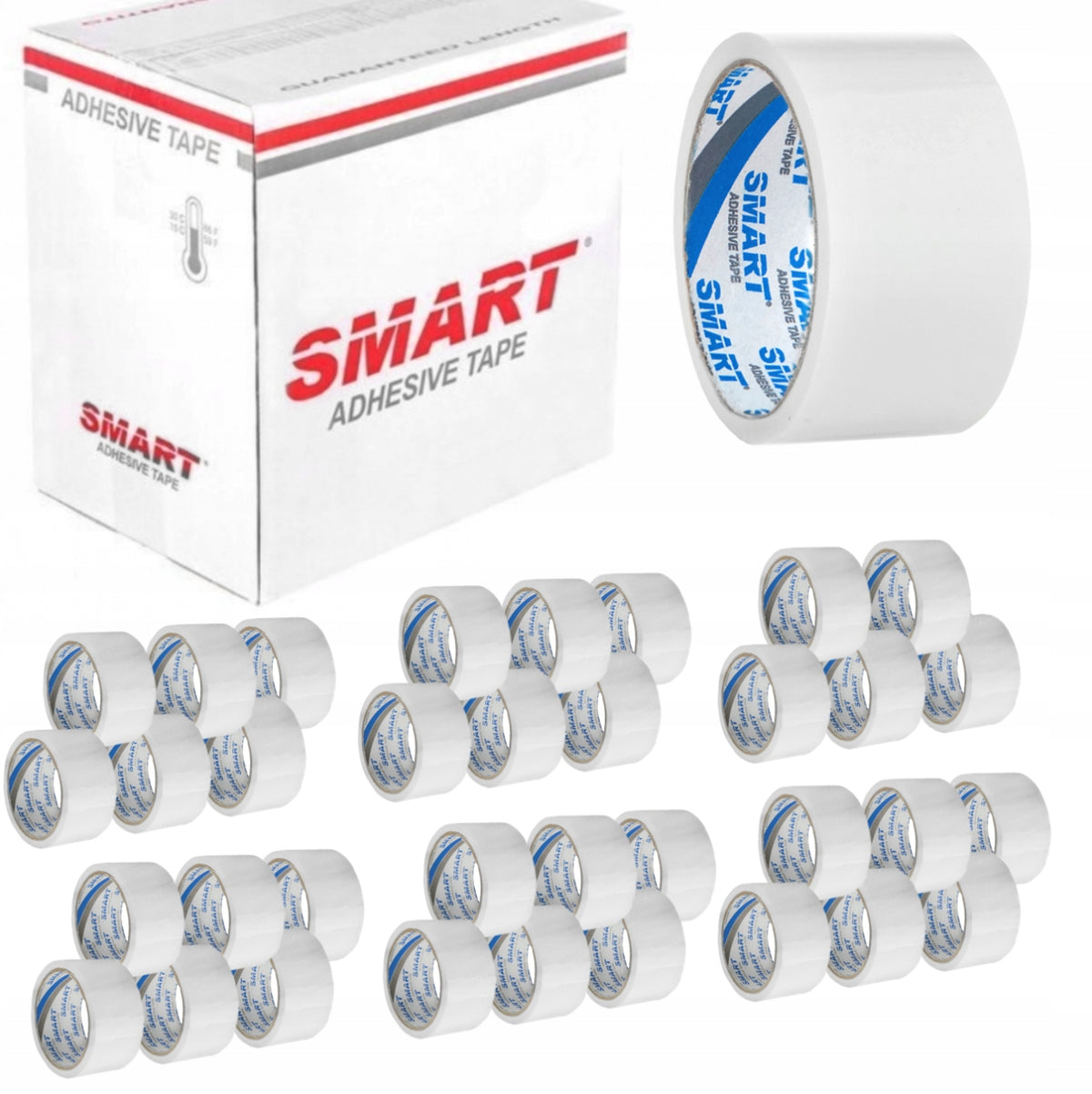 PACKING ADHESIVE TAPE WHITE DURABLE 48/50 36 PIECES