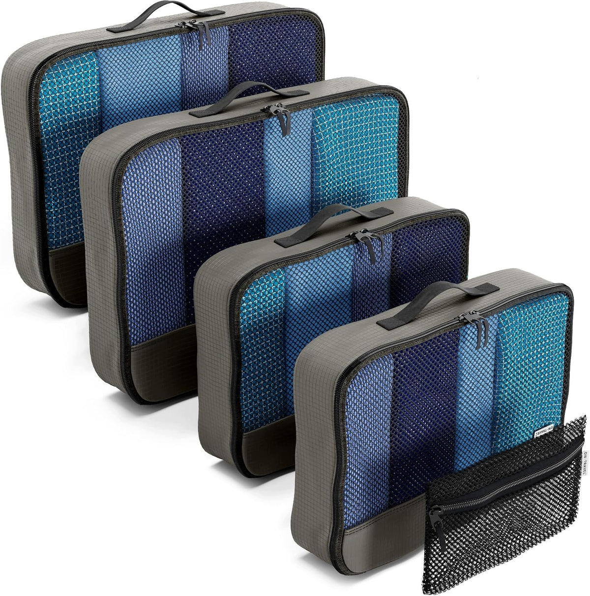 PACKING CUBES 5PCS SUITCASE ORGANIZER BAGS TRAVEL GREY