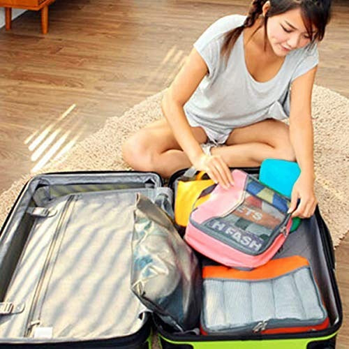 PACKING CUBES SUITCASE 4 COLORFUL EASY ORGANIZATION FOR ORGANIZATION Color orange