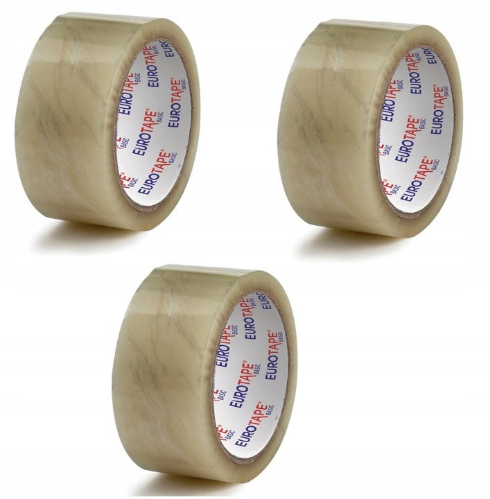 PACKING TAPE 48/50 ADHESIVE WIDE 6 PIECES ACRYLIC