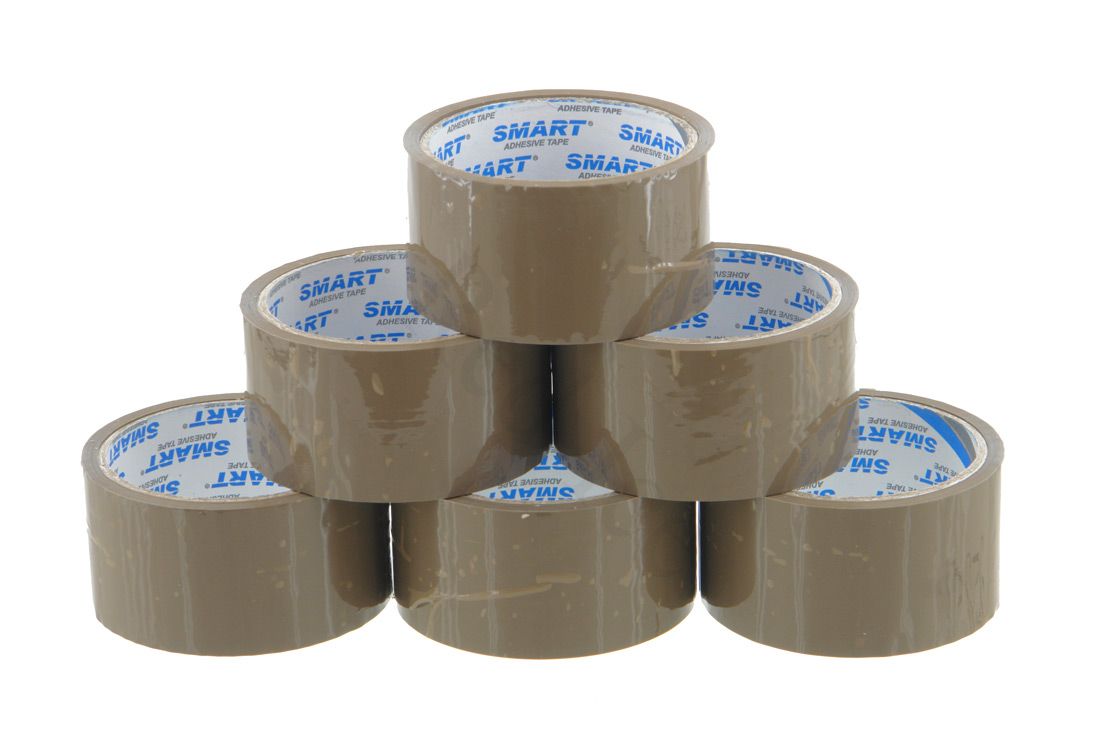 PACKING TAPE 48/50y 45m ADHESIVE 6PCS BROWN SMART