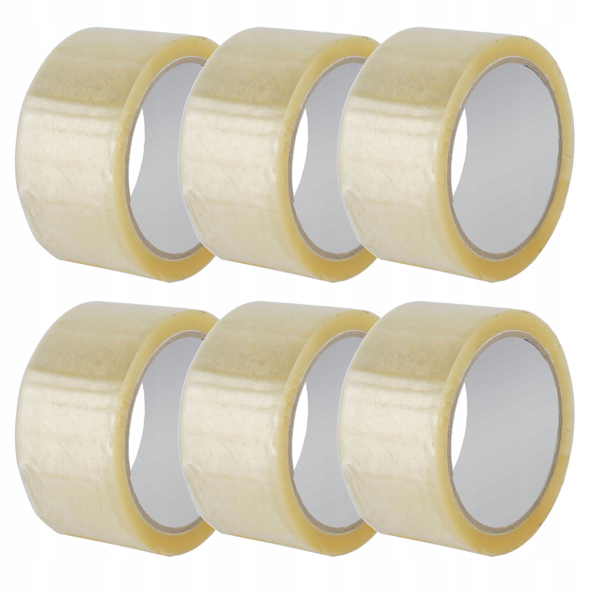 PACKING TAPE 48/66 Y ADHESIVE COLORLESS 6PCS