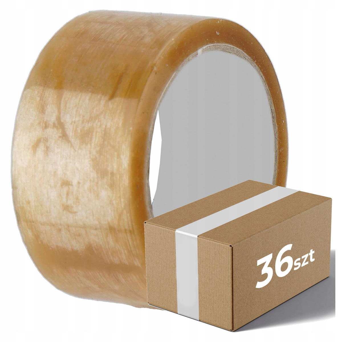 PACKING TAPE 48/66 Y RUBBER 36PCS COLORLESS