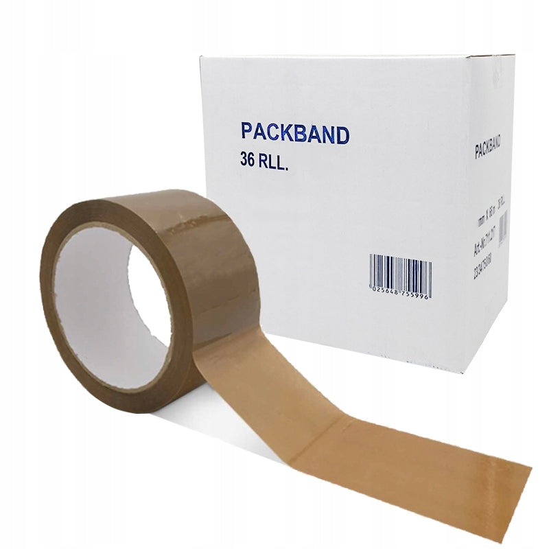 PACKING TAPE 48mm/66m ADHESIVE brown strong 36pcs