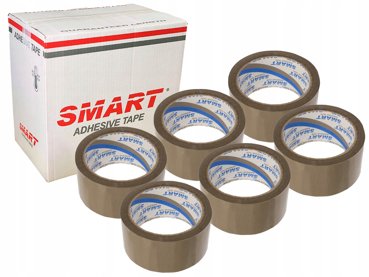 PACKING TAPE BROWN 48/50 SELF-ADHESIVE 6 PIECES PER WAREHOUSE BROWN 48X50 Brand Smart