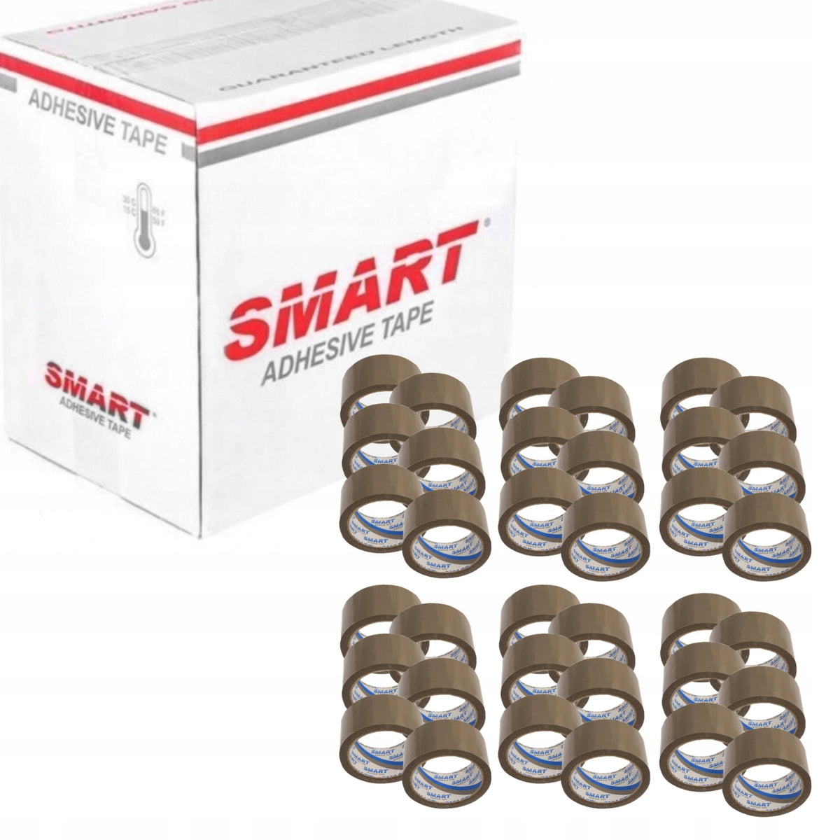 PACKING TAPE BROWN 48/50y ADHESIVE SMART BRONZE STRONG SET OF 36 PIECES