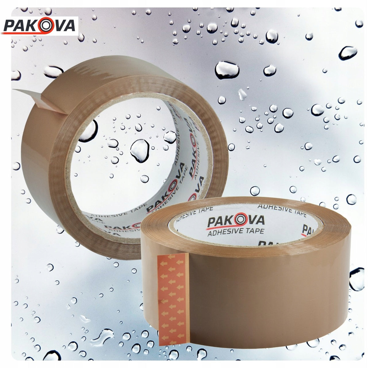 PACKING TAPE BROWN 48/66y Adhesive Strong Pakova Set Brand Pakova