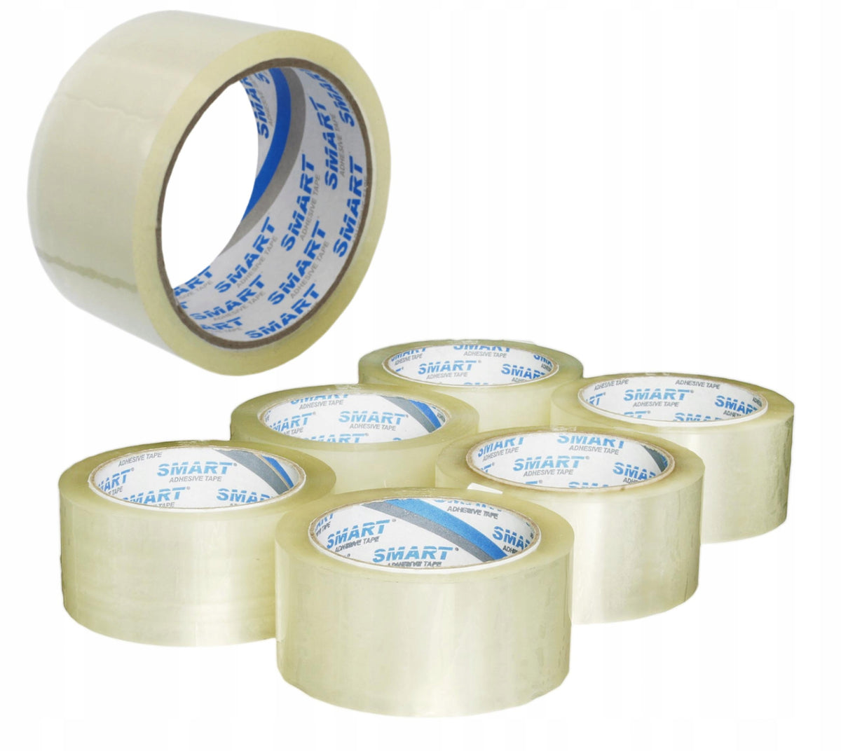 PACKING TAPE SELF-ADHESIVE TRANSPARENT 48/60 6 PIECES COLORLESS 48X60 Brand Smart