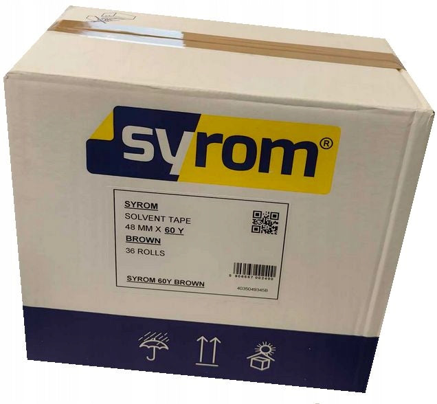 PACKING TAPE SYROM 48/60 Y SOLVENT RUBBER 1PCS Brown Packaging status original