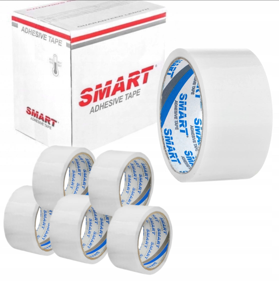 PACKING TAPE WHITE 48/50 6 PIECES FOR PACKAGES