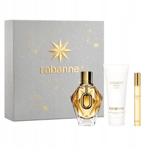 PACO RABANNE Million Gold Eau de Parfum 90ml+ lotion 100ml+ EDP 10ml