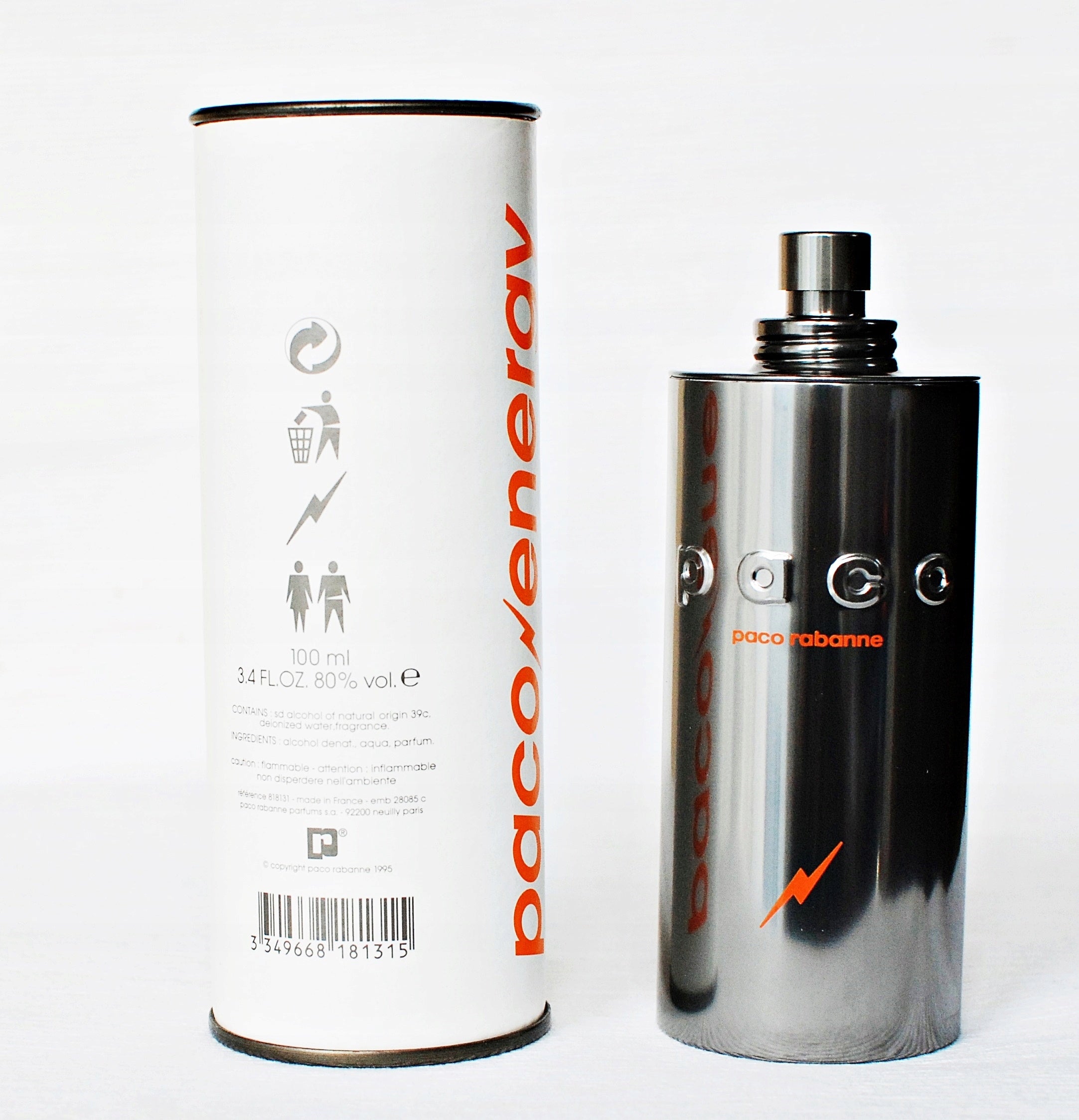 PACO RABANNE PACO ENERGY 100 ML EAU DE TOILETTE UNIQUE Manufacturer code 3349668181315