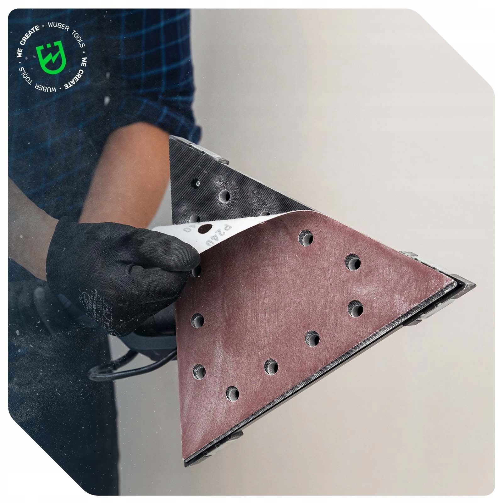PAD FOR GRINDER FOR FINISHING TRIANGULAR DISC ADAPTER HEAD DISC WUBER Manufacturer code W26607 PAD DO SZLIFIERKI