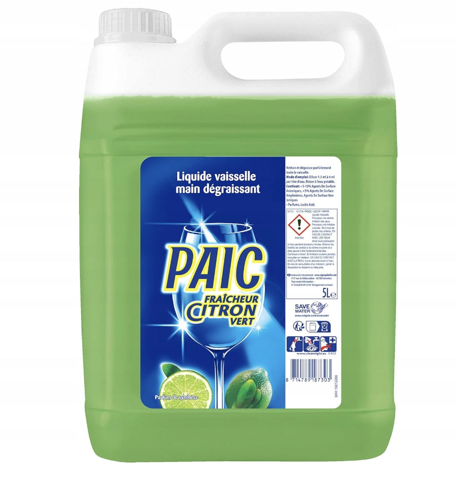 PAIC LEMON DISHWASHING LIQUID 5L DEGREASING POLISHING XXL