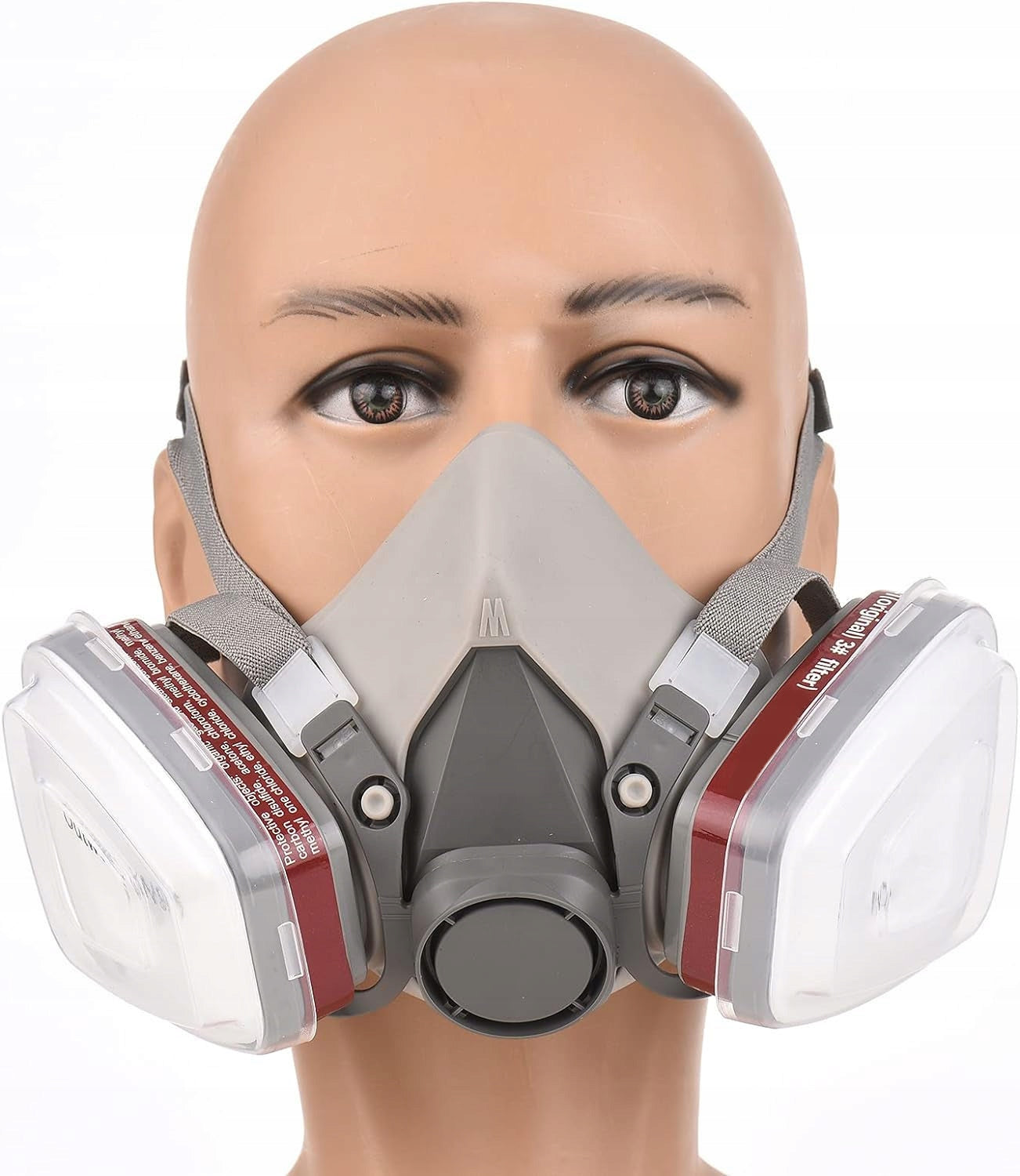 PAINT MASK 4100 + 2x CARBON CARTRIDGES + 12x FILTERS + GLASSES Koanni Medical device no