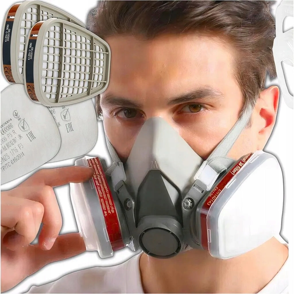 PAINT MASK HALF MASK PROTECTIVE DUST FILTER SET + CARTRIDGES