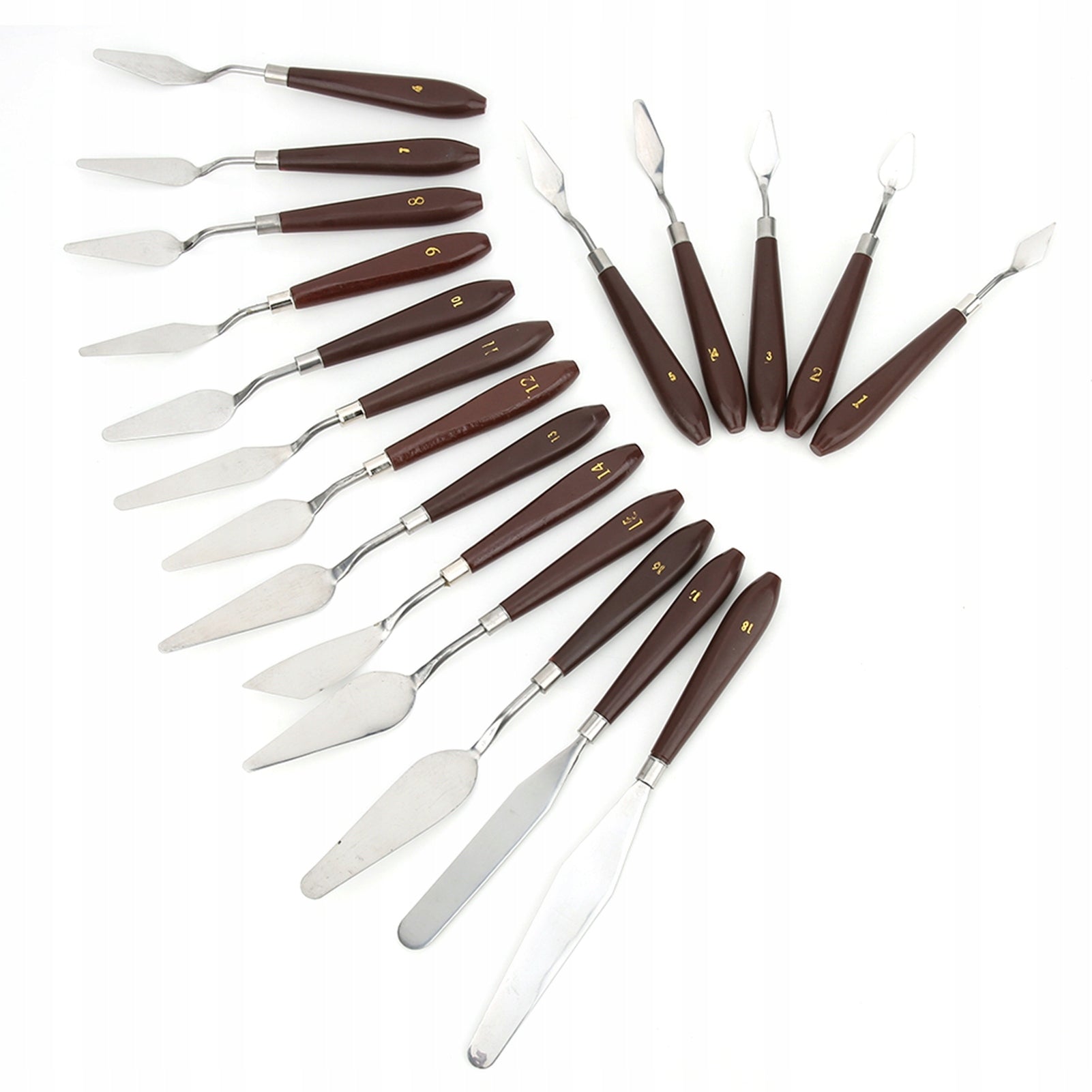 PAINT SPATULAS SET OF SPATULAS FOR PAINTING PAINT MASS 18 ELEMENTS