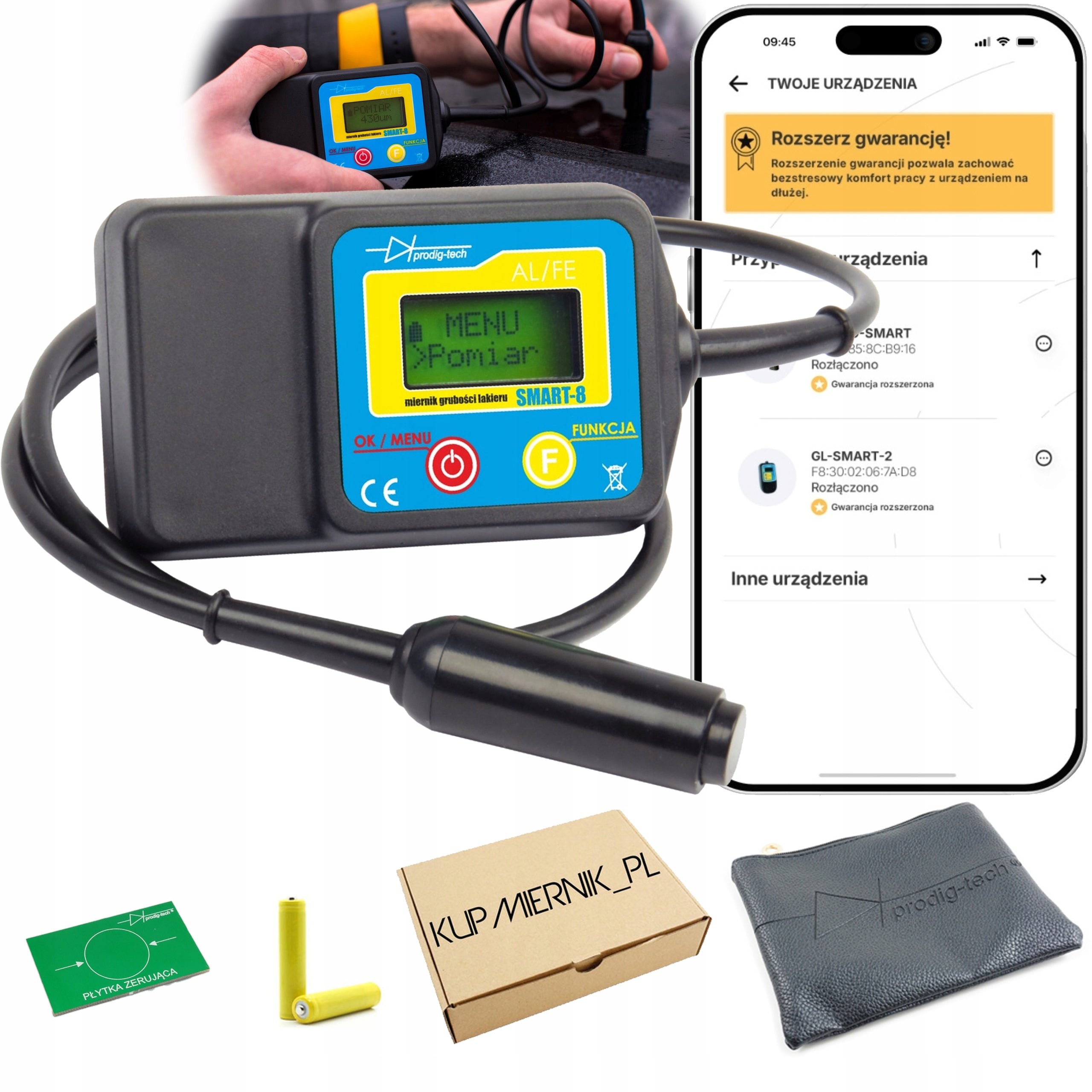 PAINT THICKNESS METER ANDROID TESTER iOS ProdigTech GL-SMART-S