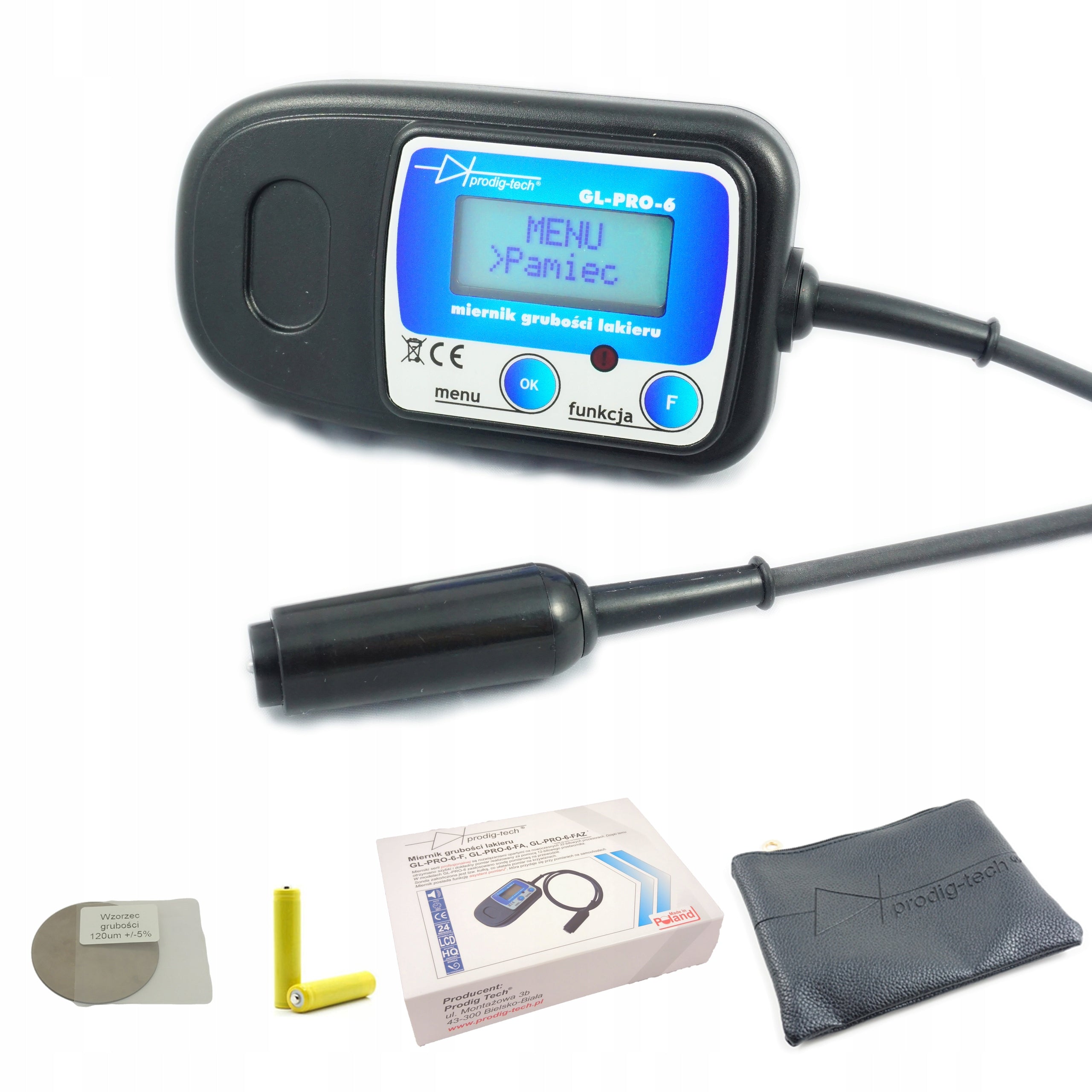 PAINT THICKNESS METER SENSOR TESTER Prodig-Tech GL-PRO-6-F