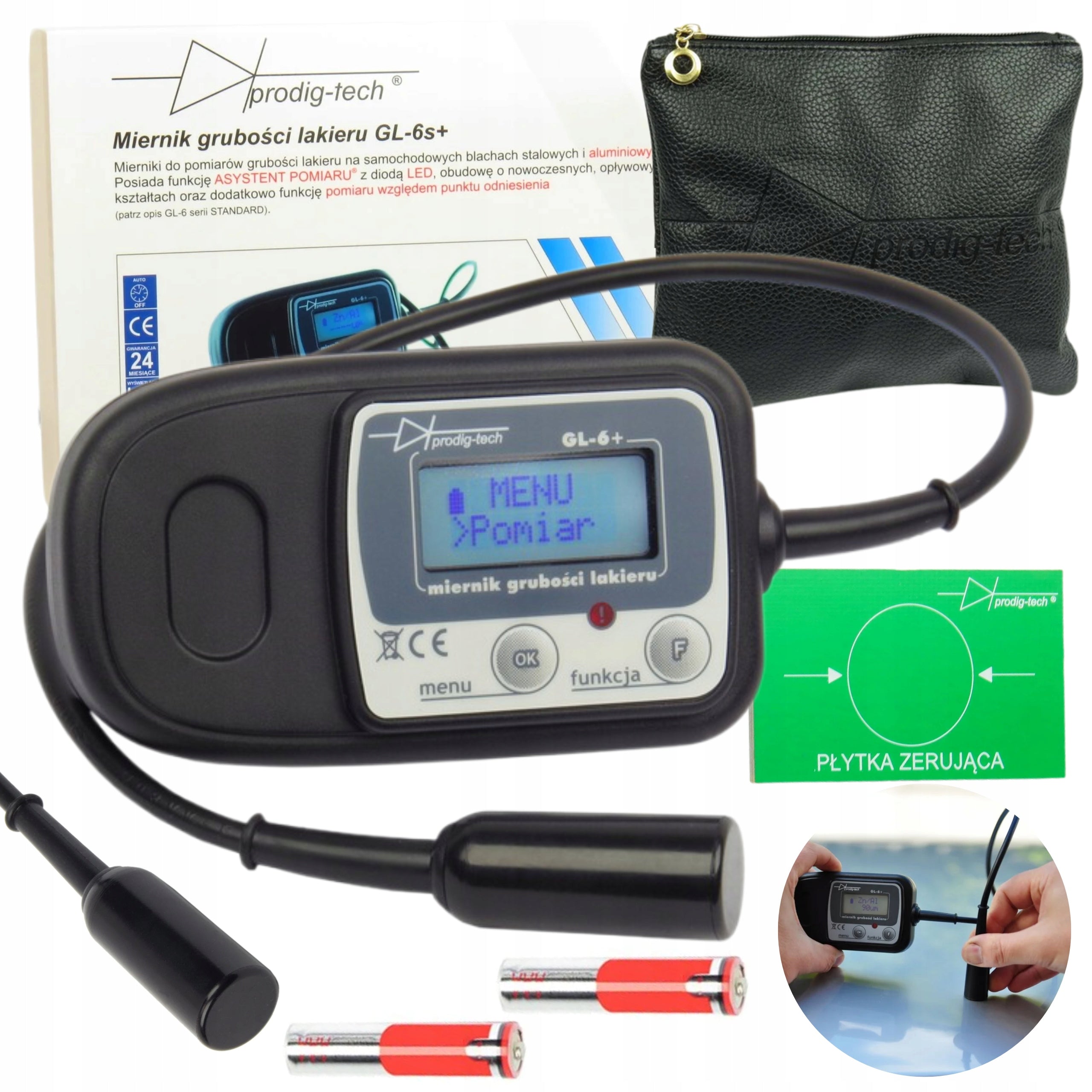 PAINT THICKNESS TESTER METER GL-6S+ SENSOR PROBE ON CABLE