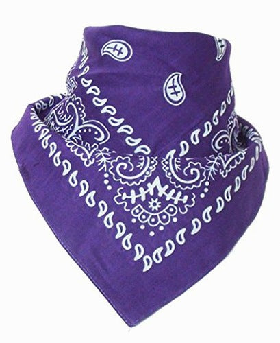 PAISLEY COTTON BANDANA FOR ADULTS FOR UNIVERSAL HAIR 6 PCS.