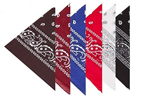 PAISLEY COTTON BANDANA FOR HAIR HEADBAND 12 PCS COTTON Brand no brand