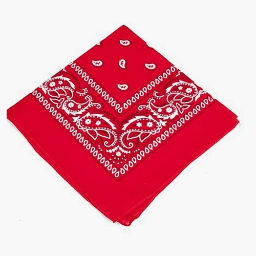 PAISLEY COTTON HEADBAND HAIR RED UNIVERSAL COTTON
