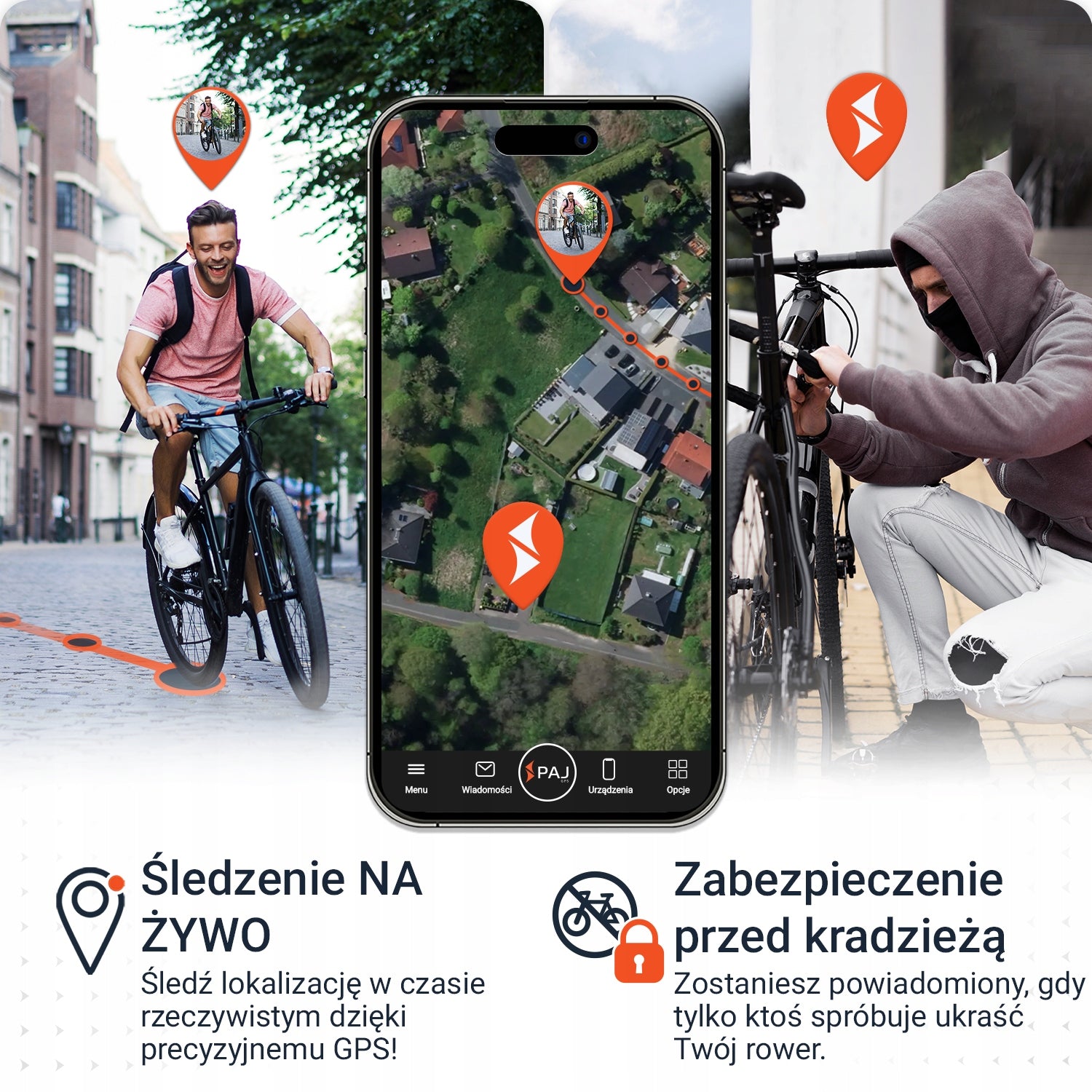 PAJ GPS Zapięcie Rowerowe E-Bike 4G Alarm Antykradzieżowy Solar Lokalizator Packaging status original