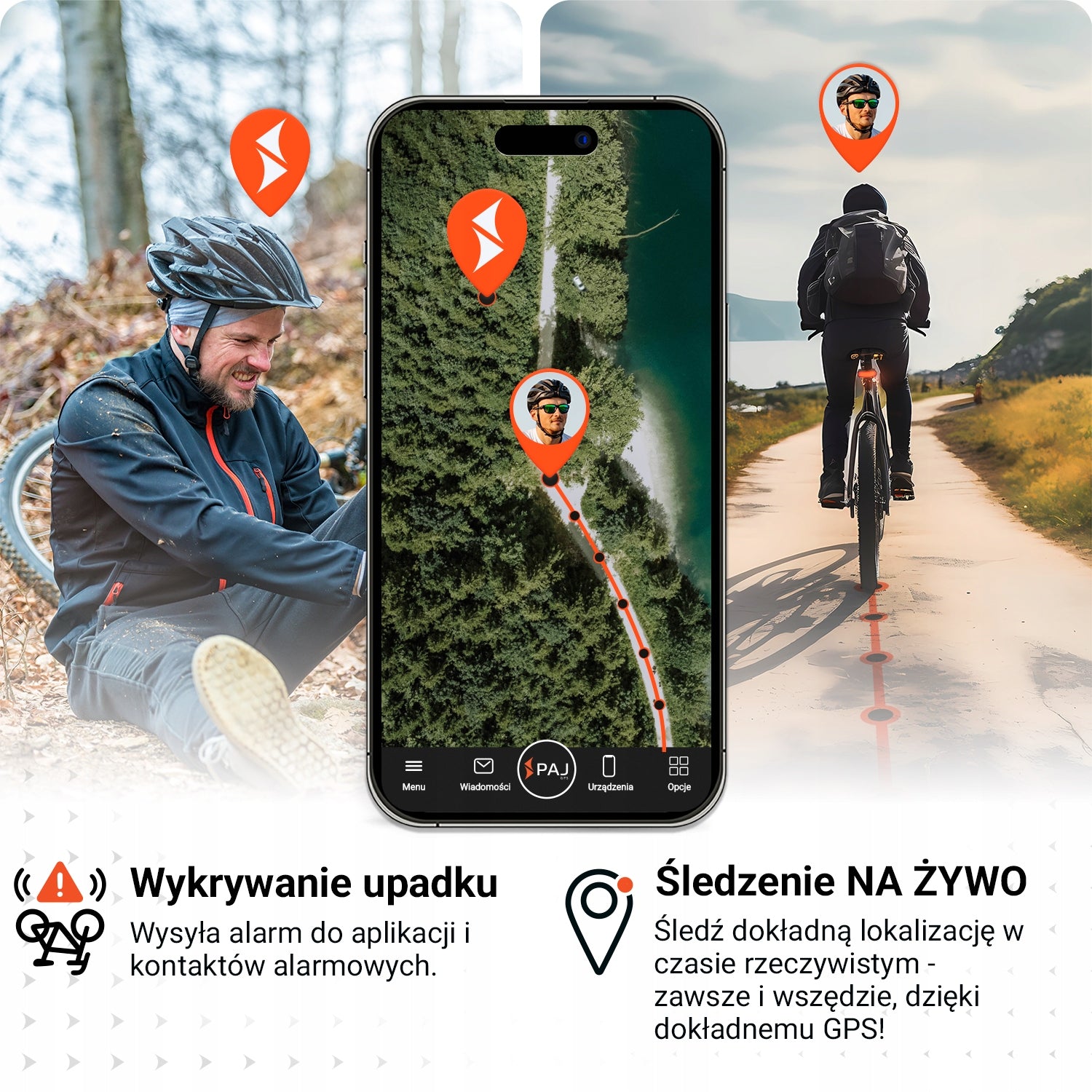 PAJ Lokalizator GPS 4G Rower E-Bike Lampka Tylna Alarm Antykradzieżowy Packaging status original